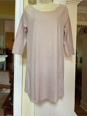 Altar’d State beige dress with colorful tiered layered panel in back Sz Small